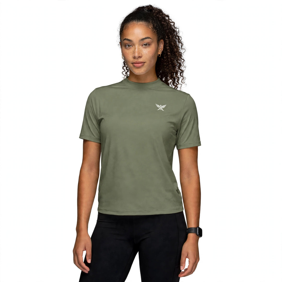 Women's Performance Short Sleeve Tee In Olive Green